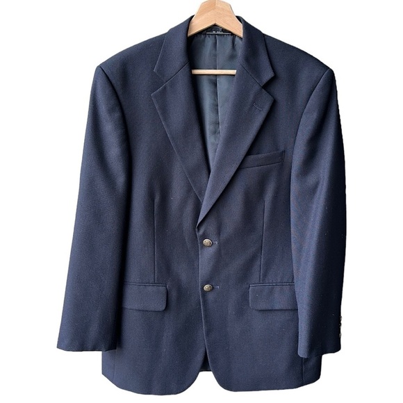 Bert Pulitzer Blazer Sports Coat Jacket Outerwear Black Wool Business Preppy 38 - Picture 1 of 8